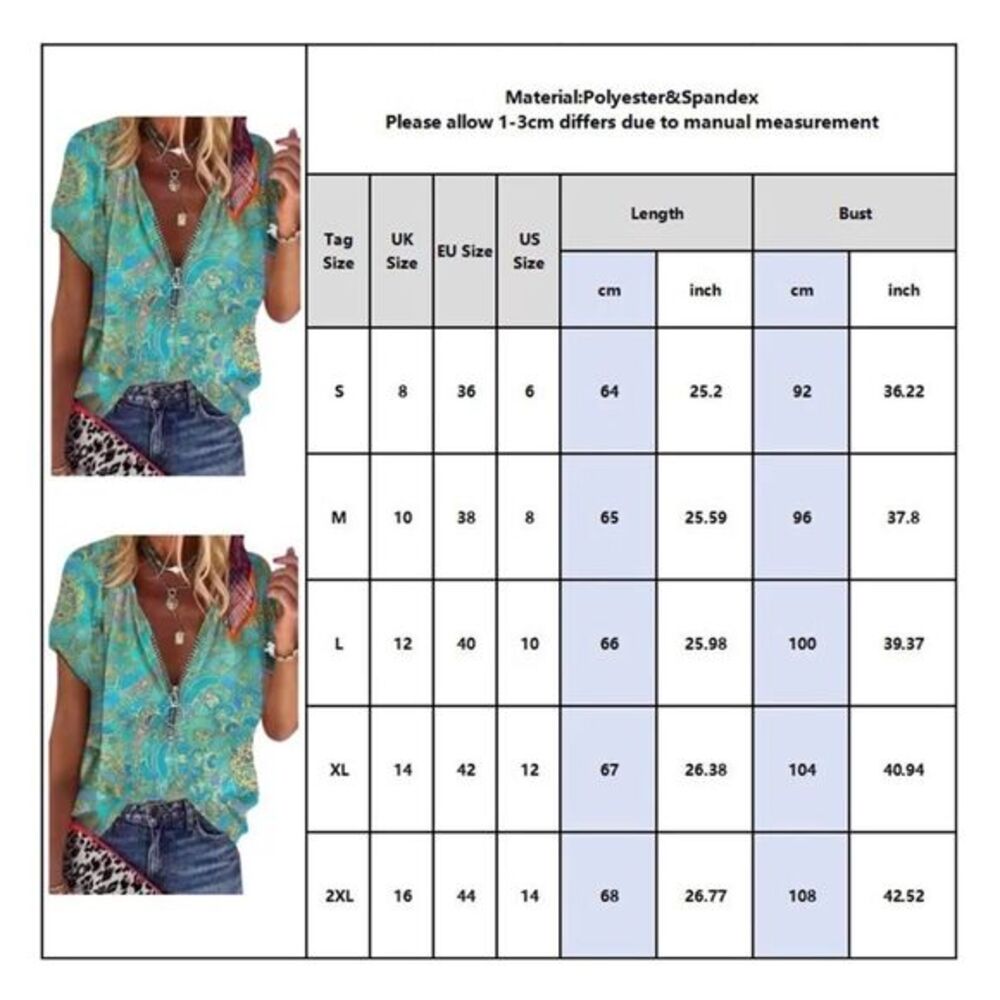 Printed Zip‎ Up Top - Picture 13 of 16